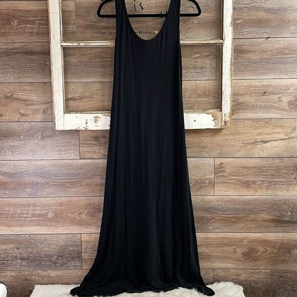 Promesa Ladies Tank Style Maxi Dress, Size Large, Black and White Stripes - Picture 6 of 8